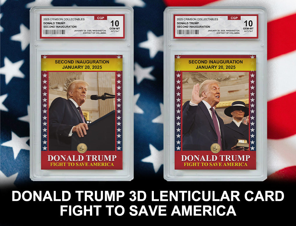 Donald Trump Trading Card - 3D Inauguration - Gem Mint Graded 3D Collectable Card