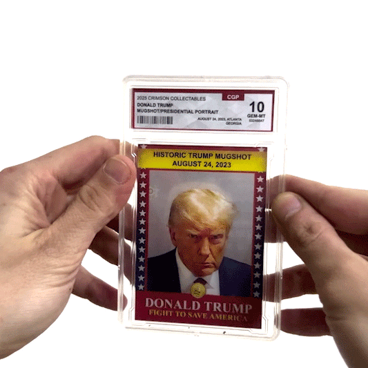 Donald Trump Trading Card - 3D Mugshot/Presidential Portrait - Gem Mint Graded 3D Collectable Card