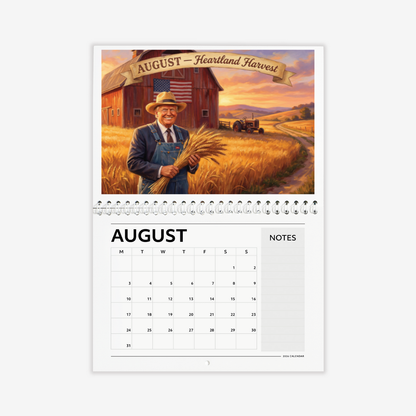 5x President Donald Trump 2026 Americana Calendar - Made in the USA