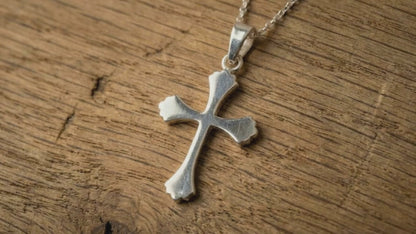 Stainless Steel Cross Pendant – Polished Plain Religious Cross – Christian Gift for Men & Women (Chain Not Included)