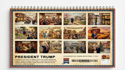 5x President Donald Trump 2026 Americana Calendar - Made in the USA
